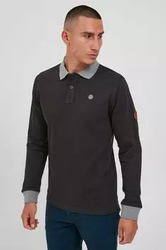 Лонгслив BLEND Langarm Poloshirt, серый