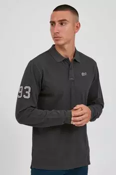 Лонгслив BLEND Langarm Poloshirt, серый