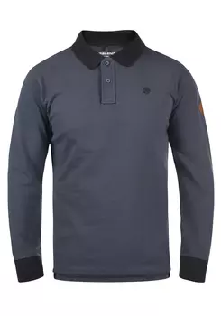 Лонгслив BLEND Langarm Poloshirt, синий