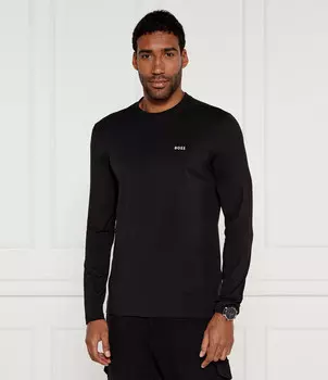 Лонгслив BOSS GREEN Tee Long Regular Fit stretch, черный