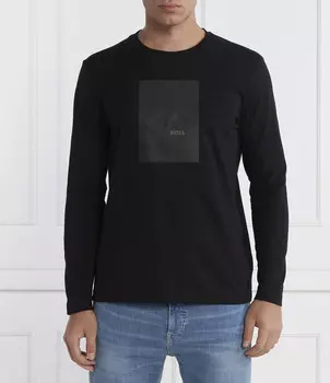 Лонгслив BOSS GREEN Togn Mirror Regular Fit, черный