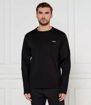 Лонгслив BOSS ORANGE Te_Ufolong Regular Fit, черный