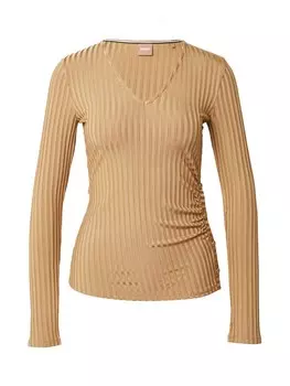 Лонгслив BOSS Shirt Eruna, песочный