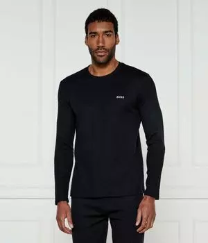 Лонгслив Boss Waffle 4 Regular Fit, черный