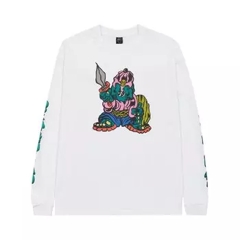 Лонгслив Brain Dead Little Barbarian Long-Sleeve 'White', белый