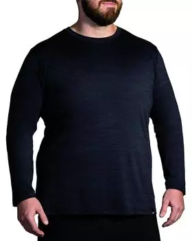Лонгслив Brooks Luxe Long Sleeve, цвет Heather Deep Black
