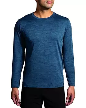 Лонгслив Brooks Luxe Long Sleeve, цвет Heather Blue Slate