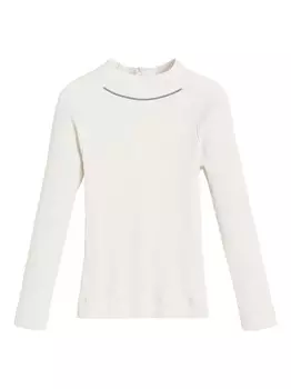 Лонгслив Brunello Cucinelli Kids, белый