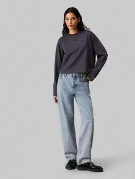 Лонгслив CALVIN KLEIN JEANS, антрацит