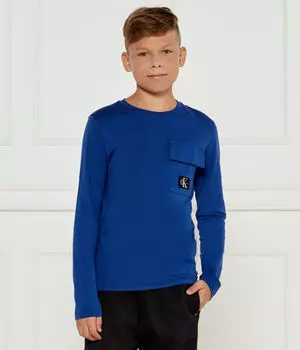 Лонгслив Calvin Klein Jeans Regular Fit, синий