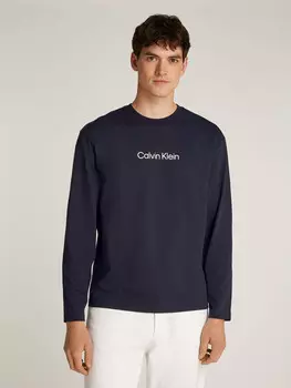 Лонгслив Calvin Klein Regular Fit, темно-синий