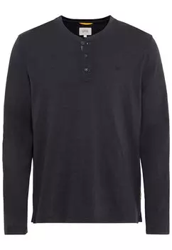 Лонгслив Camel Active Henleyshirt aus nachhaltigem Organic Cotton, темно серый