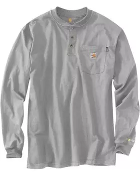 Лонгслив Carhartt Flame-Resistant Force Cotton Long, цвет Light Gray