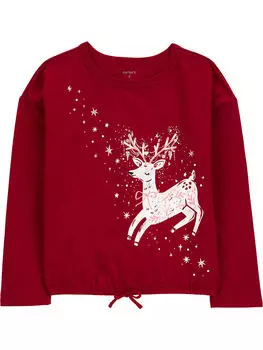 Лонгслив carter's, красный