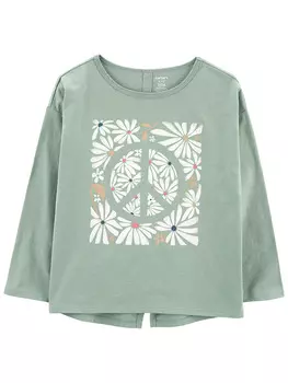 Лонгслив carter's, зеленый