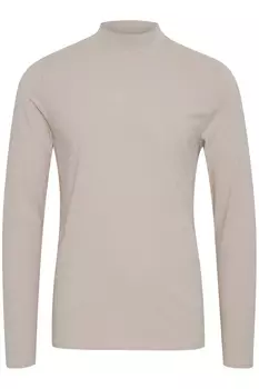 Лонгслив CASUAL FRIDAY Langarm Oberteil mit Stehkragen THEO, светло серый