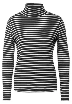 Лонгслив Cecil, черный/белый