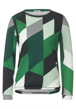 Лонгслив Cecil, цвет Green/Fir/Light Green