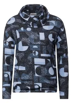 Лонгслив Cecil, пятнистый синий