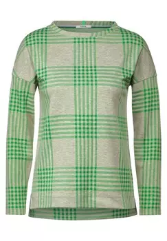 Лонгслив Cecil, серый/светло-зеленый