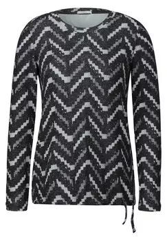 Лонгслив CECIL Shirt, черный