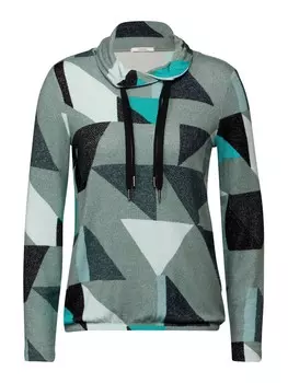 Лонгслив CECIL Shirt, цвет jade/light green/dark green