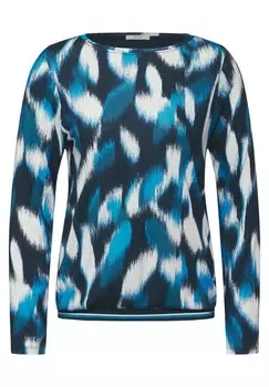 Лонгслив CECIL Shirt, синий/темно-синий