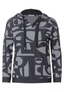 Лонгслив Cecil, темно-синий/серый