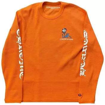 Лонгслив Chrome Hearts x Matty Boy Long-Sleeve Thermal 'Orange', оранжевый