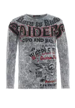 Лонгслив Cipo & Baxx Langarmshirt, антрацит