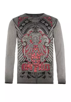 Лонгслив Cipo & Baxx Langarmshirt, антрацит