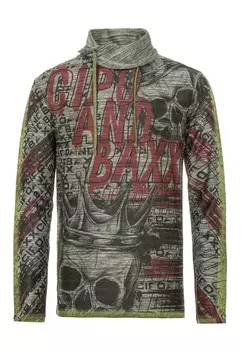 Лонгслив Cipo & Baxx Langarmshirt, антрацит