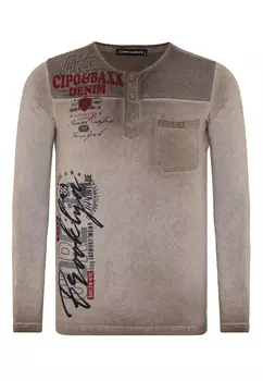 Лонгслив Cipo & Baxx Langarmshirt, антрацит