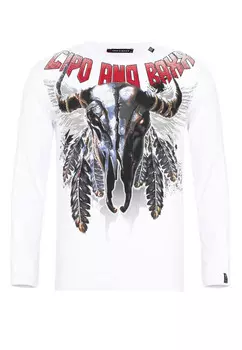 Лонгслив Cipo & Baxx Langarmshirt, белый