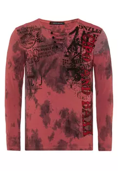 Лонгслив Cipo & Baxx Langarmshirt, бордовый
