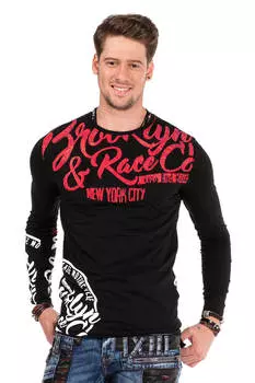 Лонгслив Cipo & Baxx Langarmshirt, черный