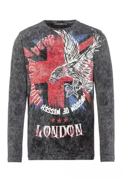 Лонгслив Cipo & Baxx Langarmshirt, черный