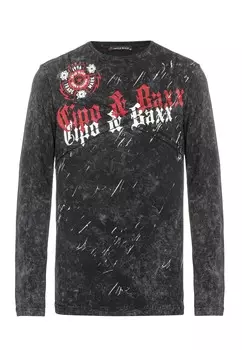 Лонгслив Cipo & Baxx Langarmshirt, черный