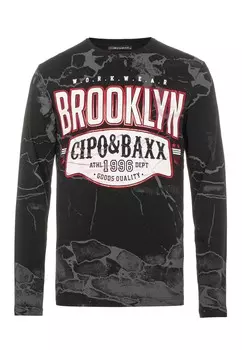 Лонгслив Cipo & Baxx Langarmshirt, черный
