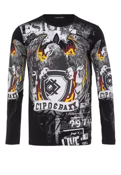 Лонгслив Cipo & Baxx Langarmshirt, черный