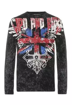 Лонгслив Cipo & Baxx Langarmshirt, черный