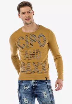 Лонгслив Cipo & Baxx Langarmshirt, кэмел