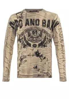 Лонгслив Cipo & Baxx Langarmshirt, коричневый