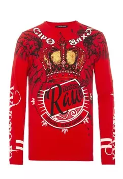 Лонгслив Cipo & Baxx Langarmshirt, красный