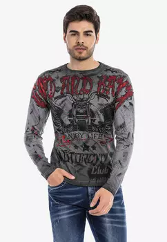 Лонгслив Cipo & Baxx Langarmshirt, серый