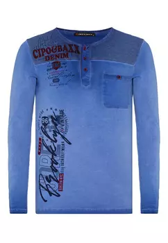Лонгслив Cipo & Baxx Langarmshirt, синий