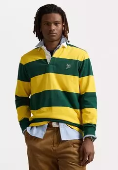 Лонгслив CLASSIC FIT EMBROIDERED RUGBY SHIRT Polo Ralph Lauren, зеленый