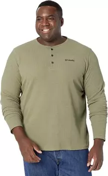 Лонгслив Columbia Big & Tall Pine Peak Waffle Long Sleeve Henley, цвет Stone Green Heather