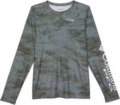 Лонгслив Columbia Kids Super Terminal Tackle Long Sleeve, цвет Cypress PFG Camo
