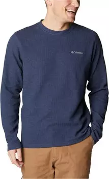Лонгслив Columbia Pine Peak II Waffle Long Sleeve Crew, цвет Collegiate Navy Heather